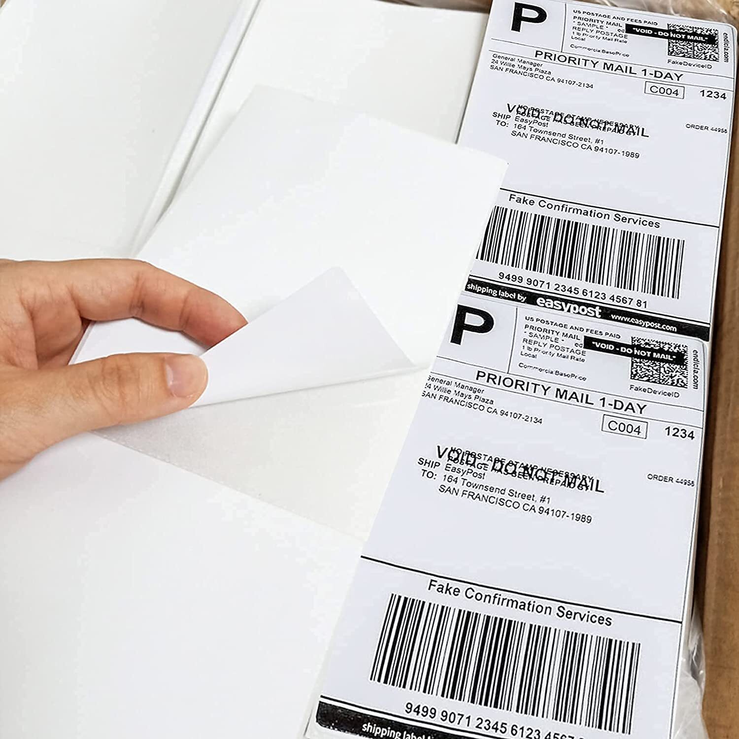 2000 Labels Fanfold 4×6 Direct Thermal Label Shipping Zebra ZP450 ZP505 1000