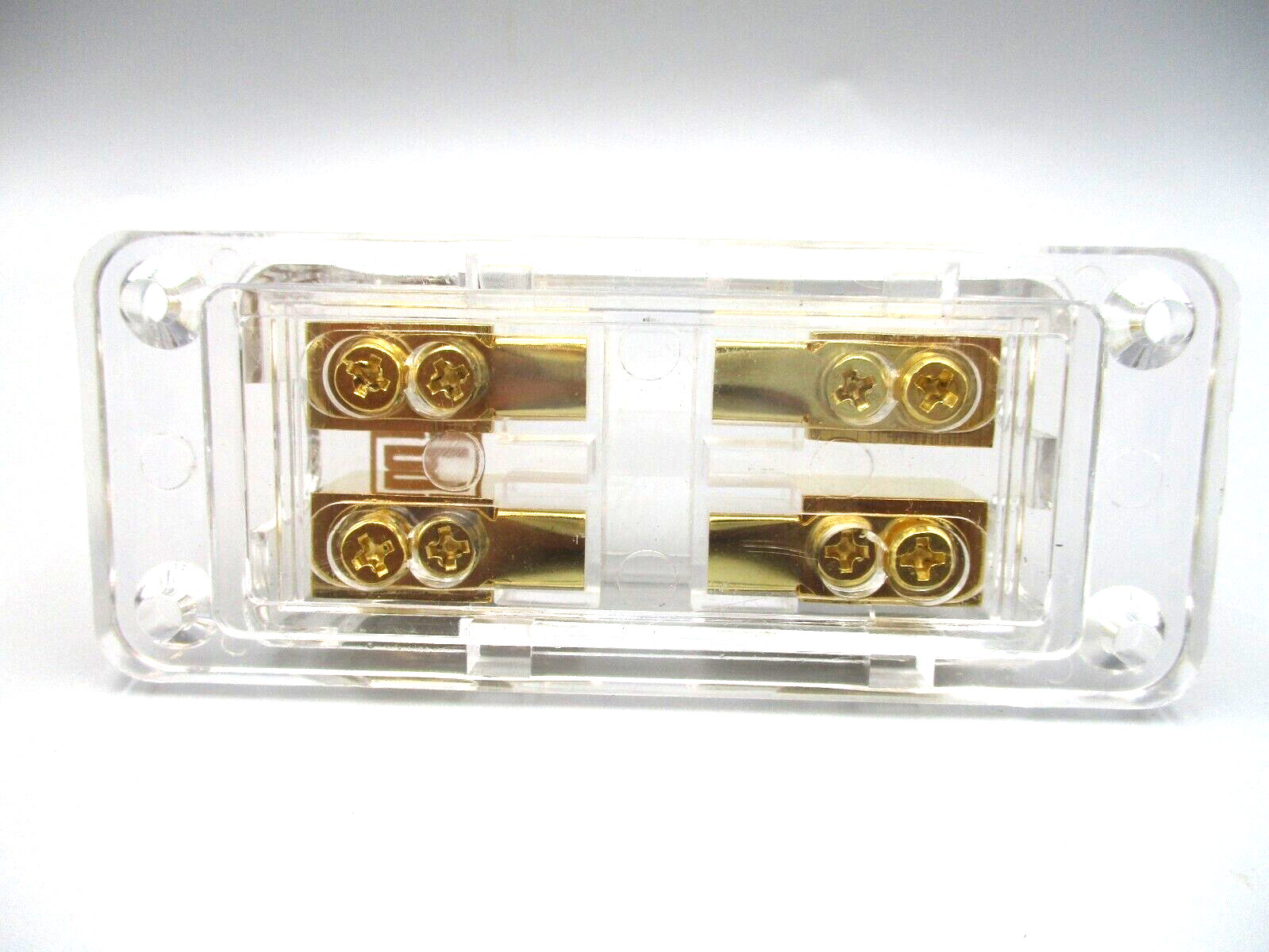 Double MAXI Blade Inline Fuse Holder GOLD PLATED 4 Gauge Independent Legs