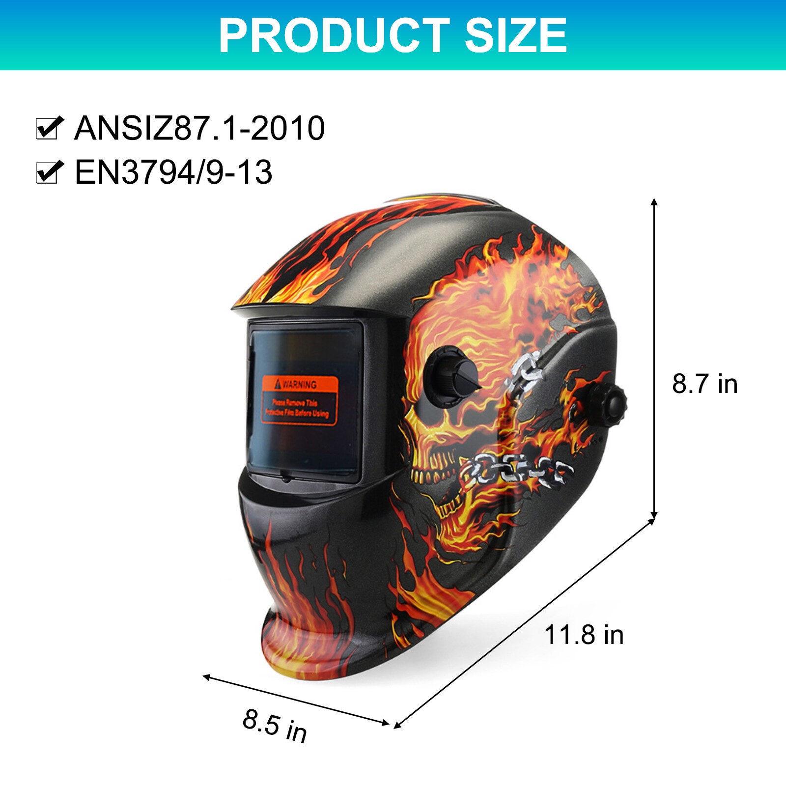 True Color Solar Powered Auto Darkening Welding Hood Helmet for TIG MIG ARC