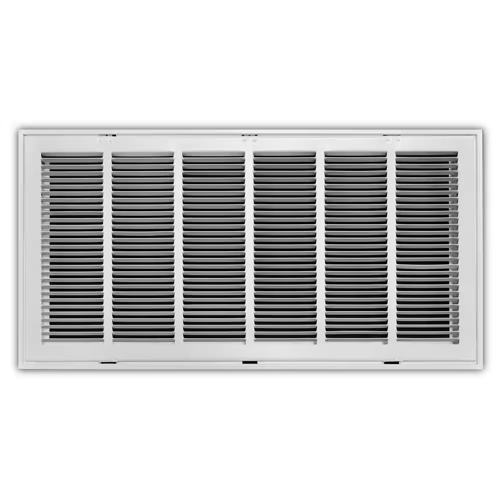 30 In. X 14 In. Steel Return Air Filter Grille in White