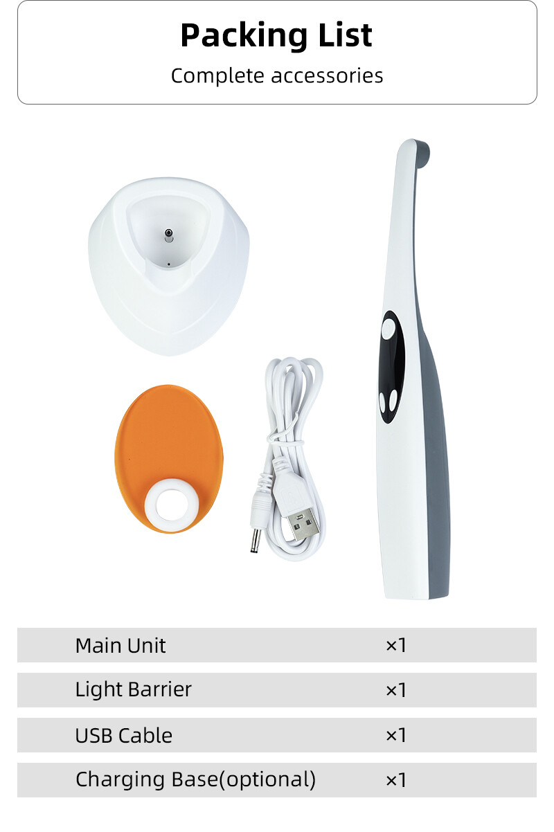 Dental Wireless Cordless LED Cure Curing Light Lamp 2200mw 1 Second Resin Cure