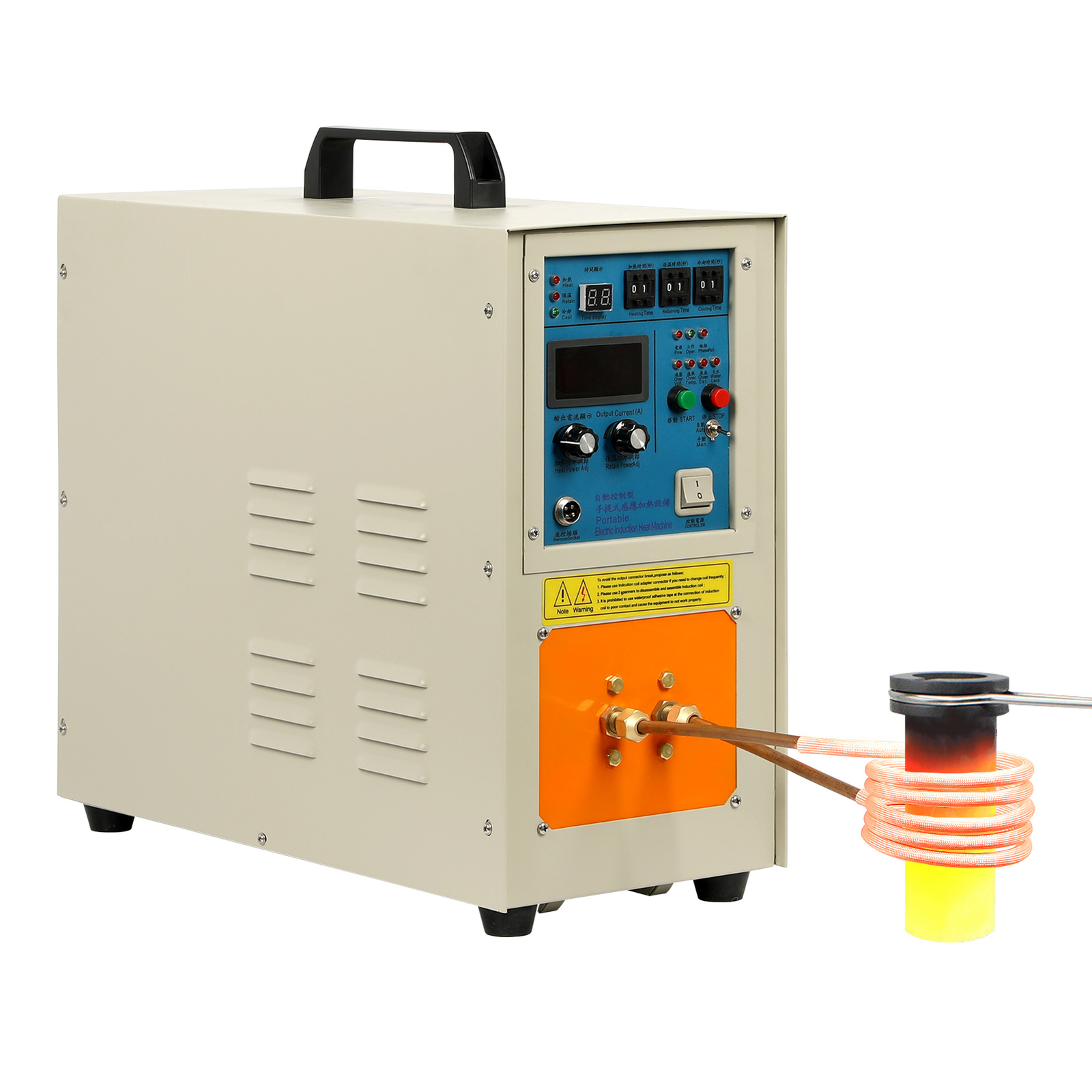 15KW 30-100 KHz High Frequency Induction Heater Furnace 2200 ℃ (3992 ℉) 220V