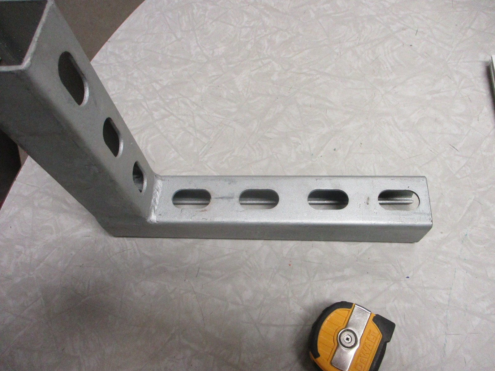 1-5/8″ Slotted Strut Channel 90-Degree Bend Bracket 8″ x 9-1/2″, Plated