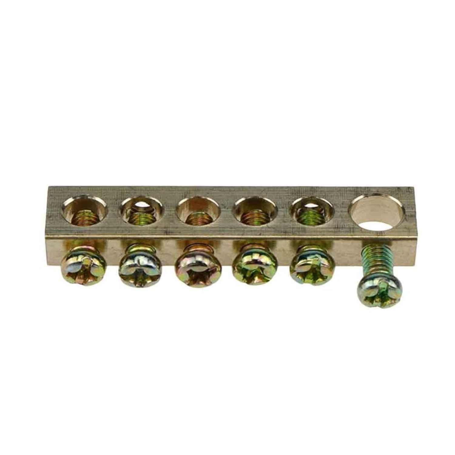 6 Positions Terminal Bus Bar Brass Wire Screw Terminal Ground Bar Terminal Block