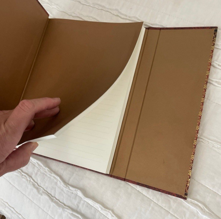 New paper blanks old leather foil gold journal book acid free