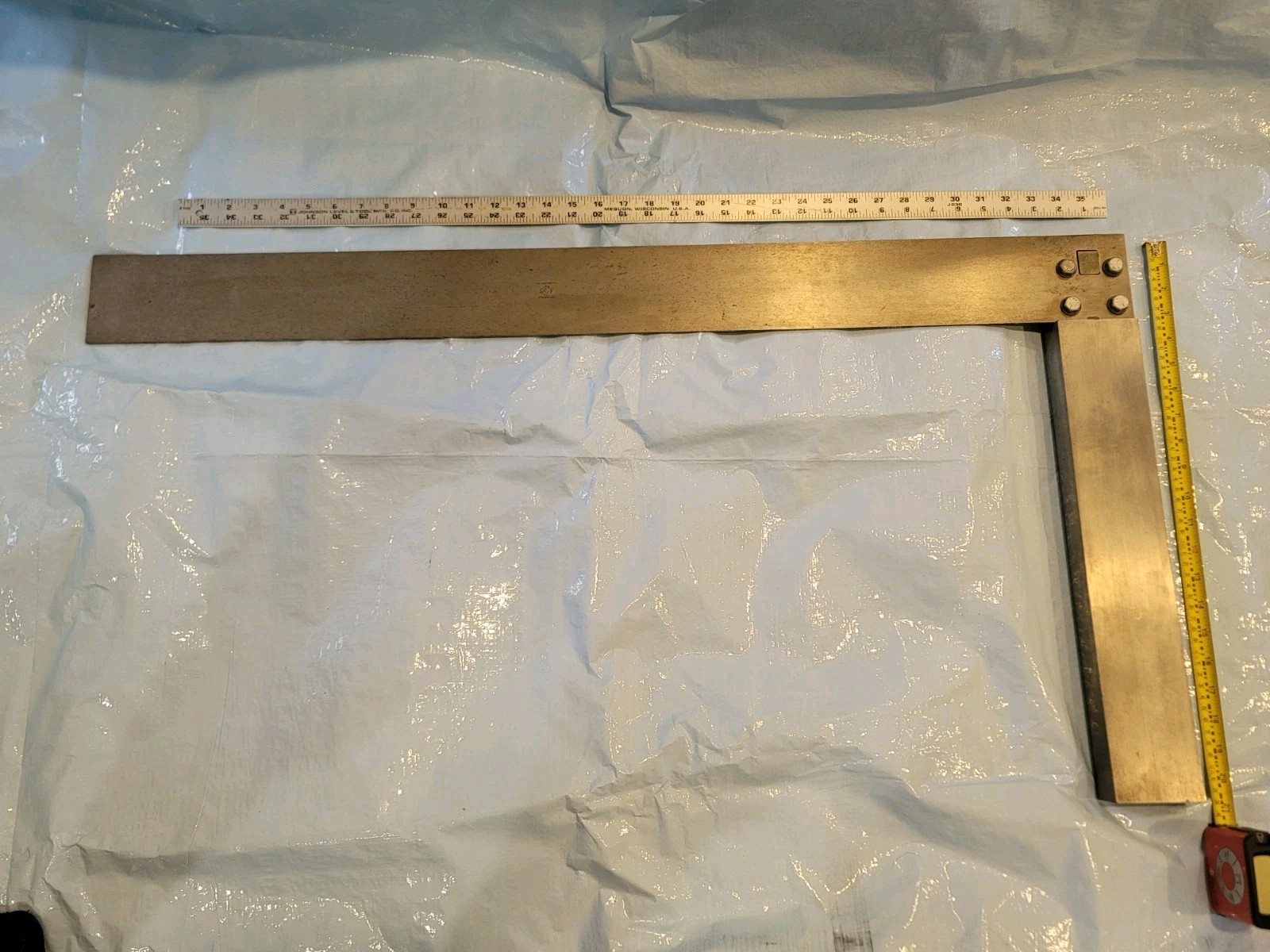 L.S. Starrett No. 20 Machinist Precision Square Blade 39″ 20-1/2″ Base