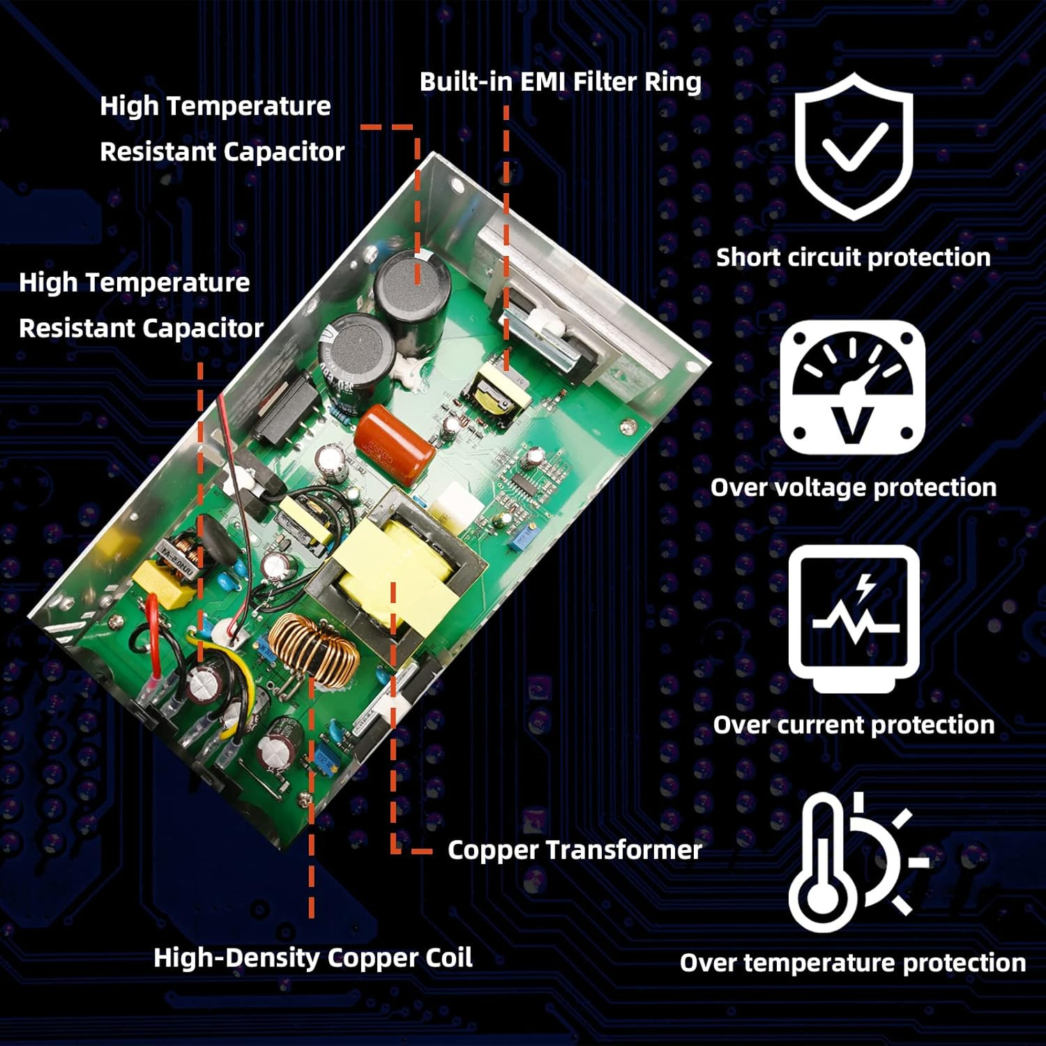 New Version Converter 110V AC to 12V DC Converter Power Supply 12V 600W 50A DC