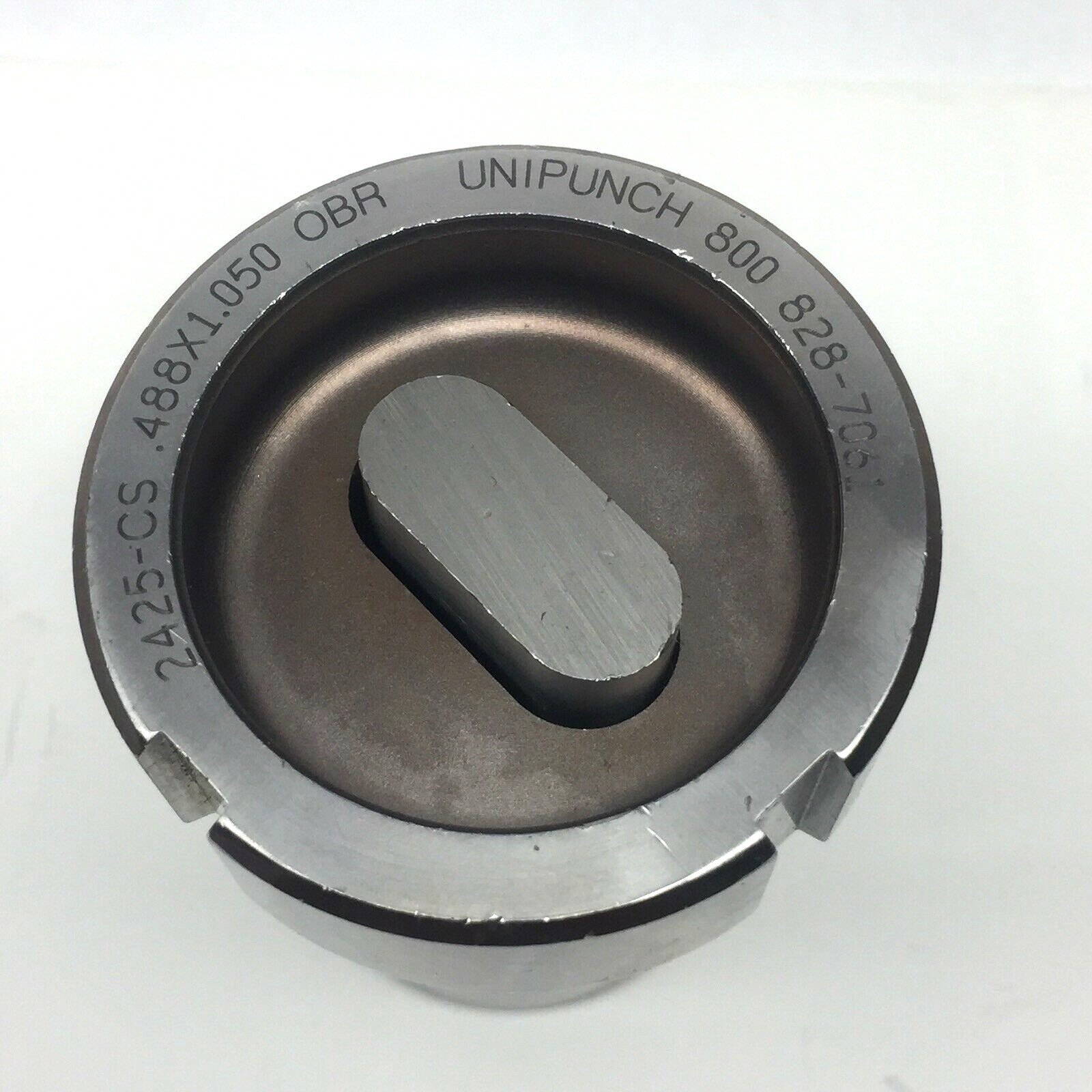 UNIPUNCH #2416-CS-24-25C-S 488X1.050 OBR PUNCH AND DIE & 4375X1.000 OBR