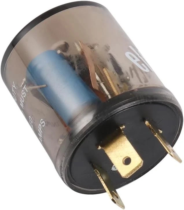 Heavy Duty 3-Pin 12V Electronic Turn Signal Flasher for LED & Incandescent Bulbs
