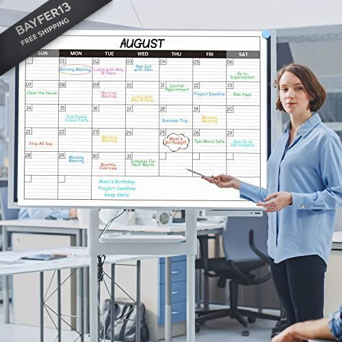 Large Dry Erase Calendar for Wall – Undated 1 Month Big 40″ x 30″