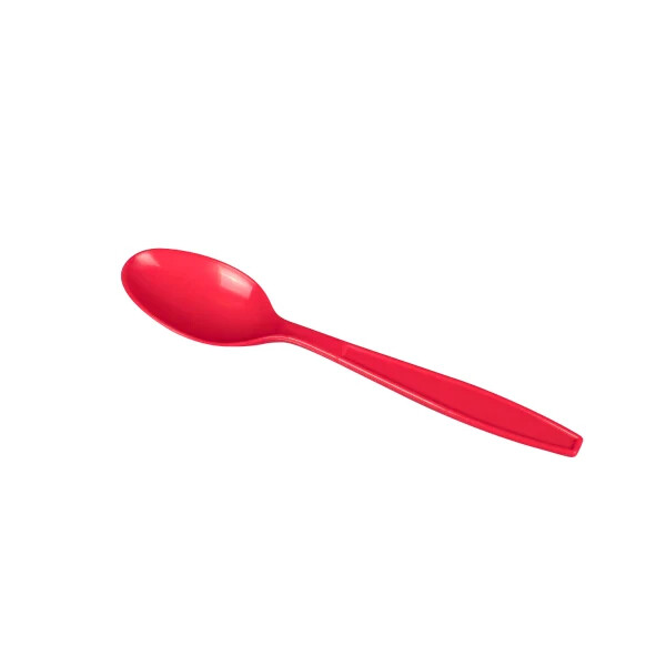 Karat PP Plastic Extra Heavy Weight Tea Spoons – Red – 1,000 ct, U2033 (Red)