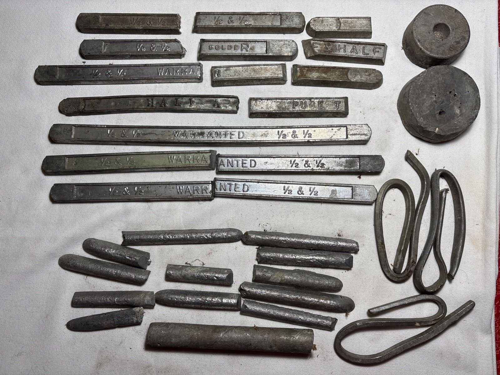 Mixed Lot of (16) lbs of miscellaneous Solder Bars Warranted