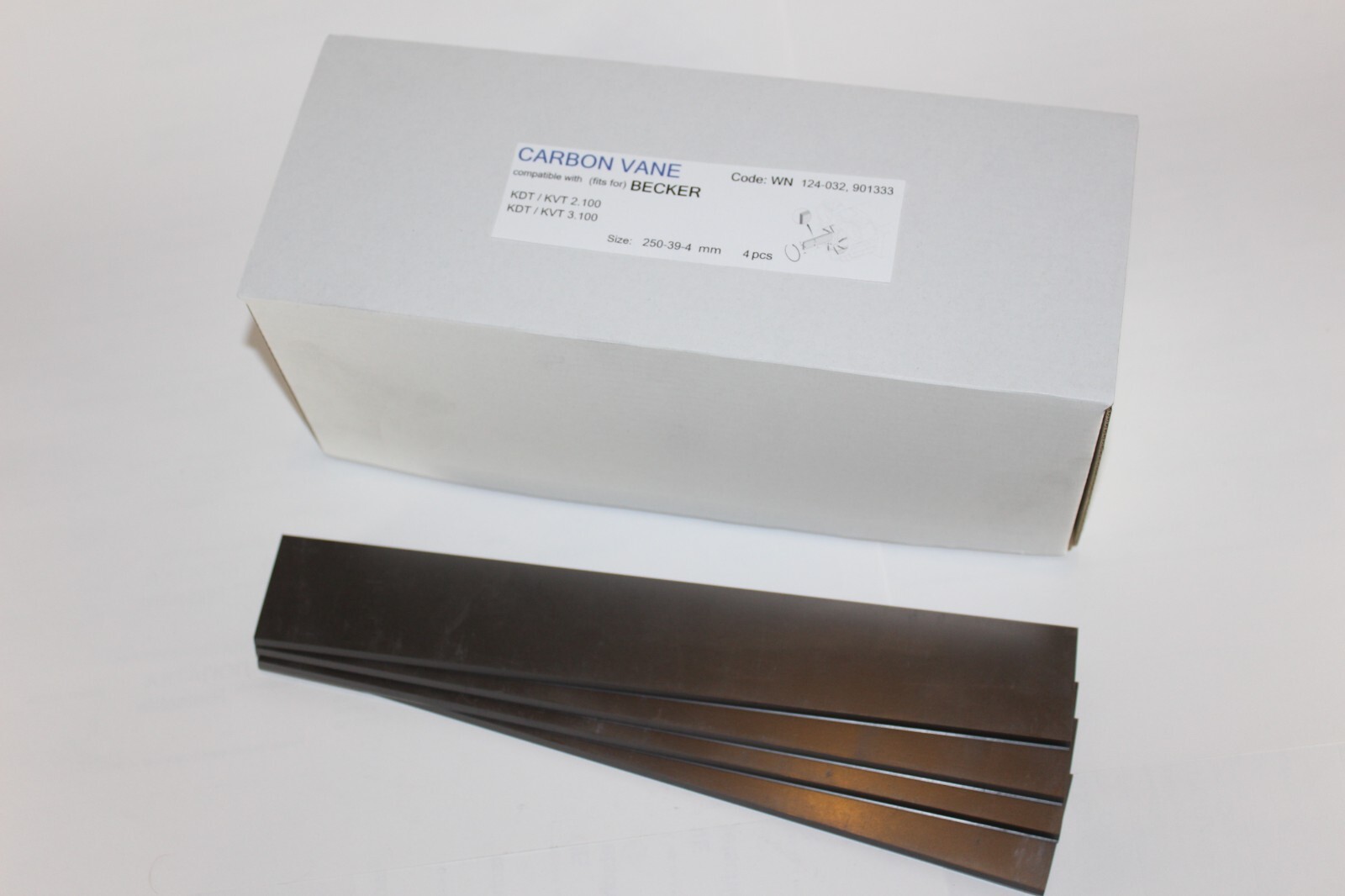 Set of carbon vane 250-39-4 4pcs compatible with (fits for) WN124-032 carton box