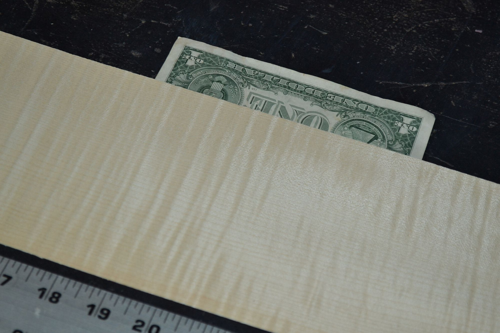 Curly Maple Raw Wood Veneer Sheet 4.5 x 46 inches 1/42nd 4669-51