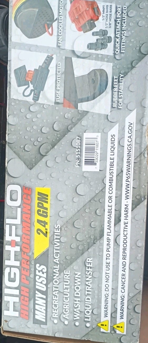 High Flo High Performance 2.4 GPM 60 PSI Pump (5151087)