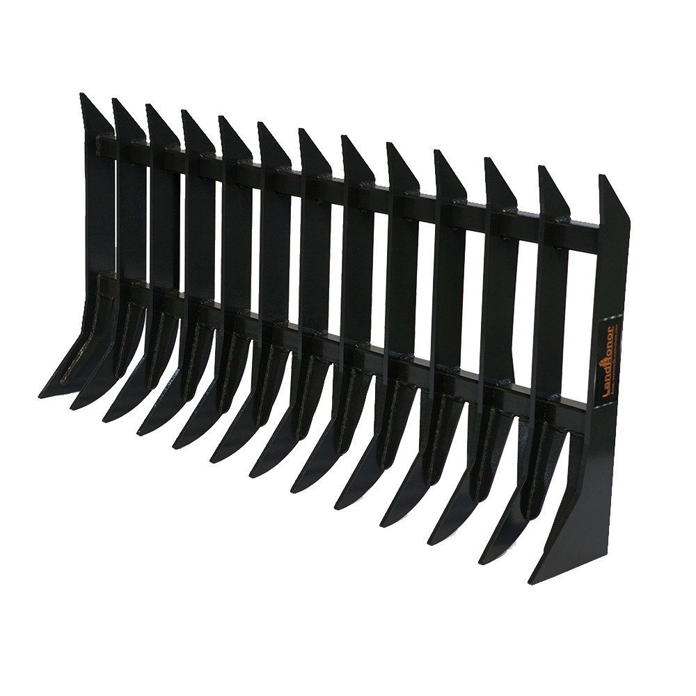 LandHonor 72in Heavy Root Rake SSQA Skid Steer Brush Debris Remove Attachment