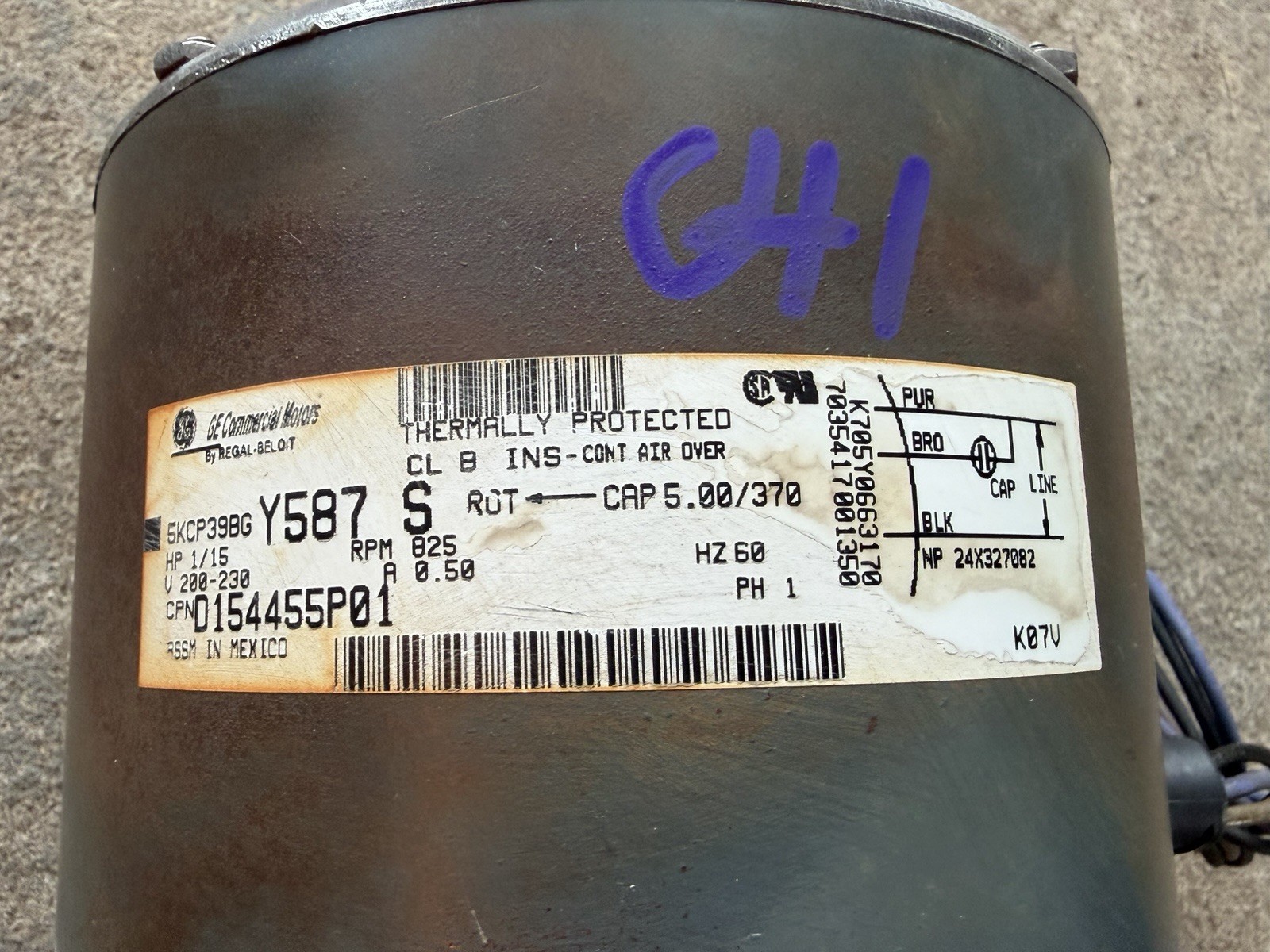 Trane MOT10514 Fan Motor 5KCP39BGY587S 1/15hp 825rpm D154455P01 Same Day Shiping