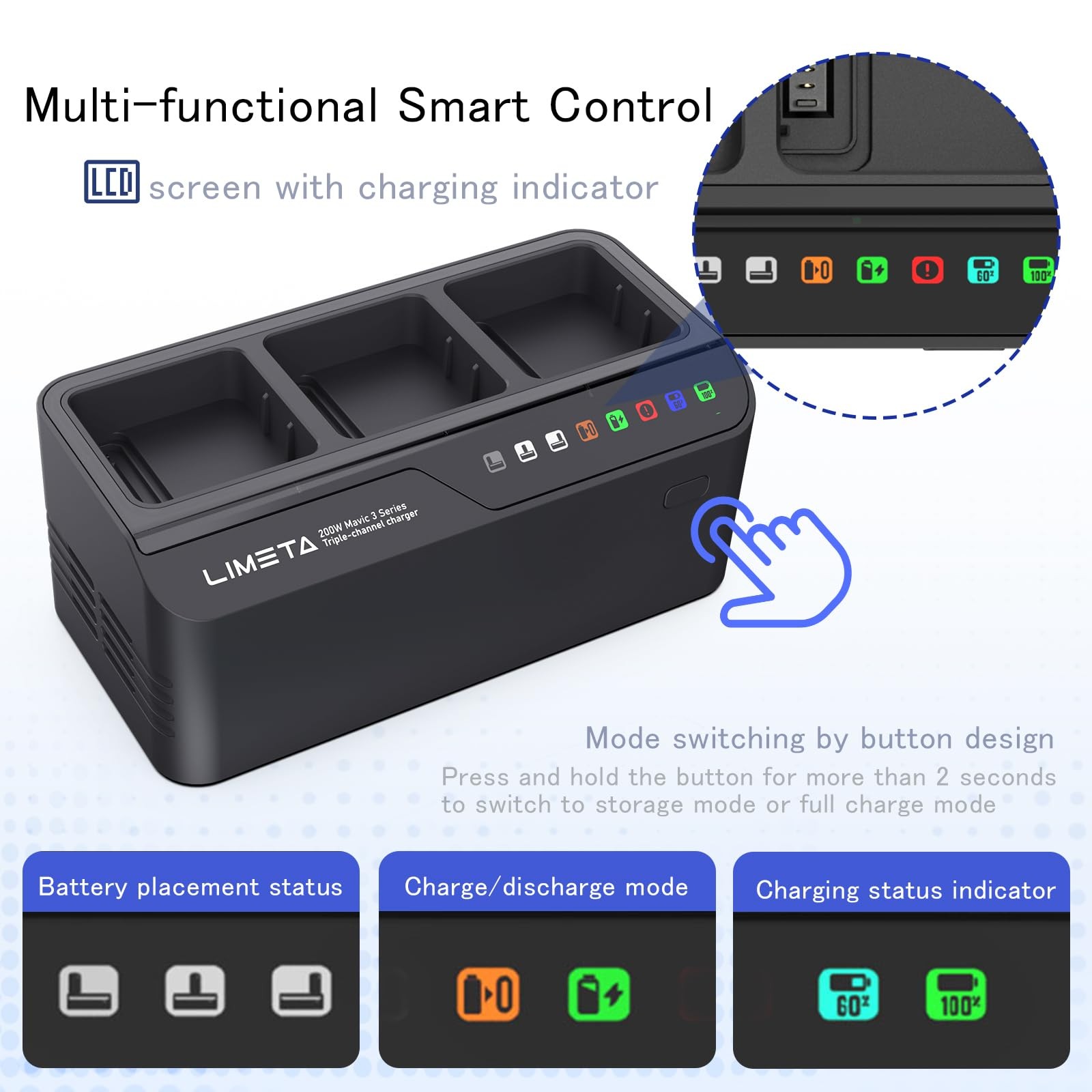 Limeta Mavic 3 Battery Charger For Dji Mavic 3 Pro Enterprise Classic Cine