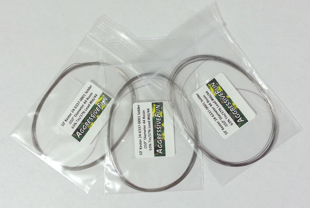 Tiny Diameter Kester 44 Rosin Core Solder .010″ 63/37 Eutectic 24-6337-0001 30ft