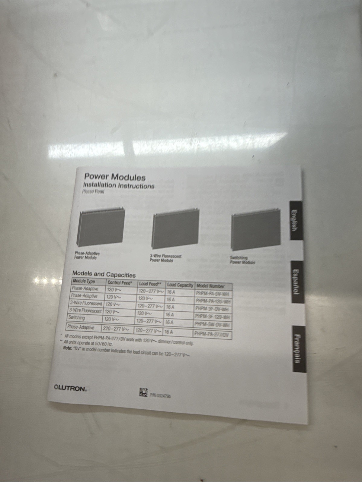 Lutron PHPM-PA-DV-WH Grafik Eye Phase Adaptiv Power Module New