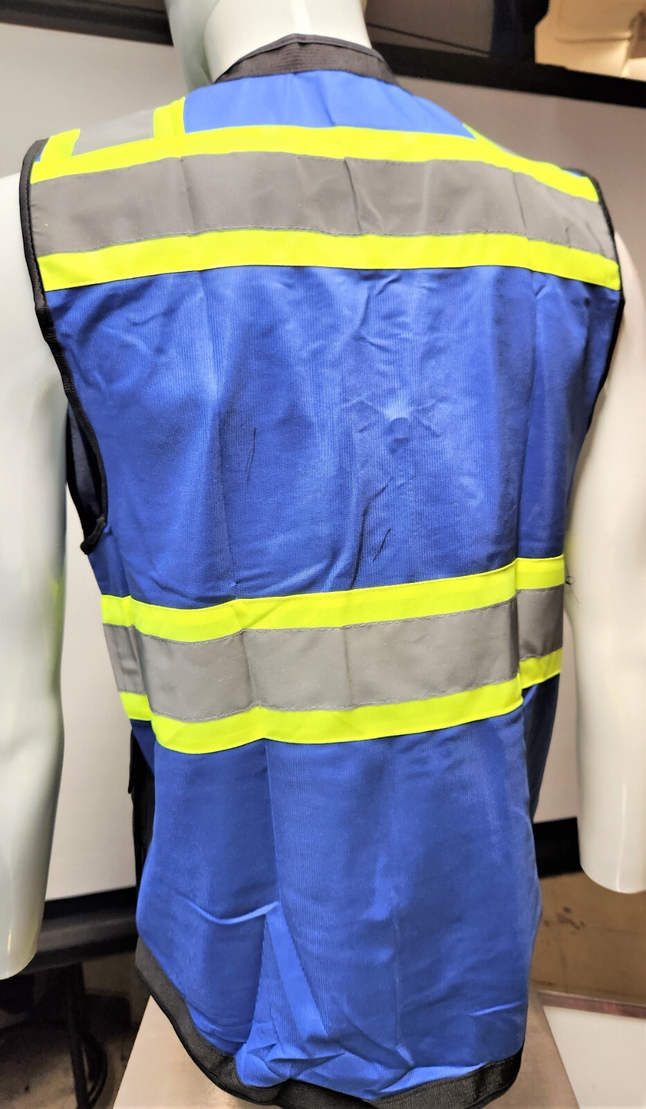 Class 1 High Visibility Reflective BLUE OR RED Safety Vest with ID Pocket