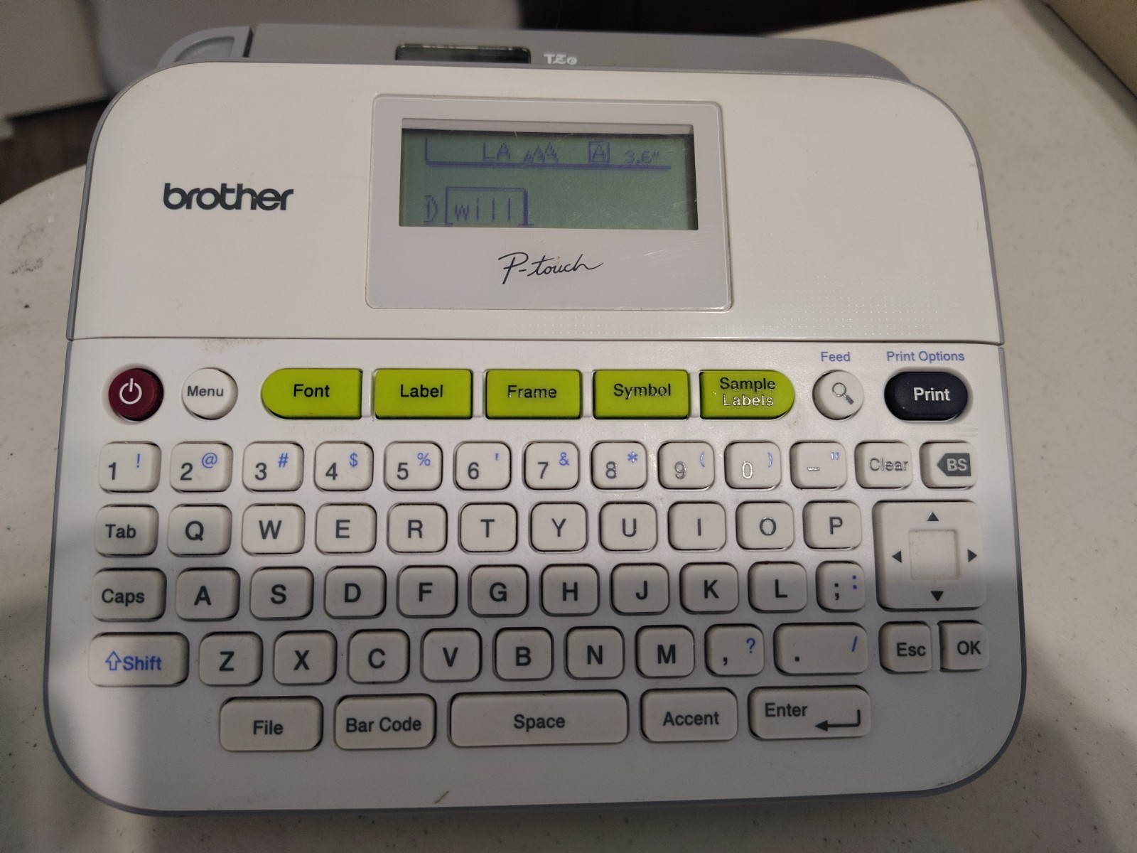 Brother P-Touch Electronic Labeling System PT-D400 W/ AC Adapter & 2 Refills