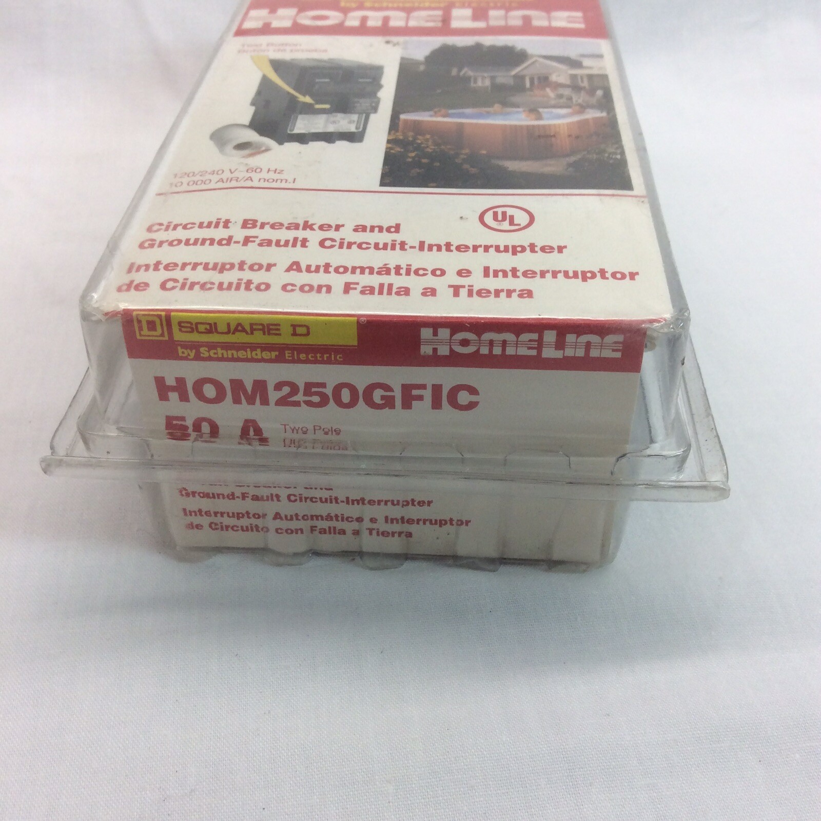 Schneider Circuit Breaker and Ground Fault Interrupter 2 Pole Square D Home Line