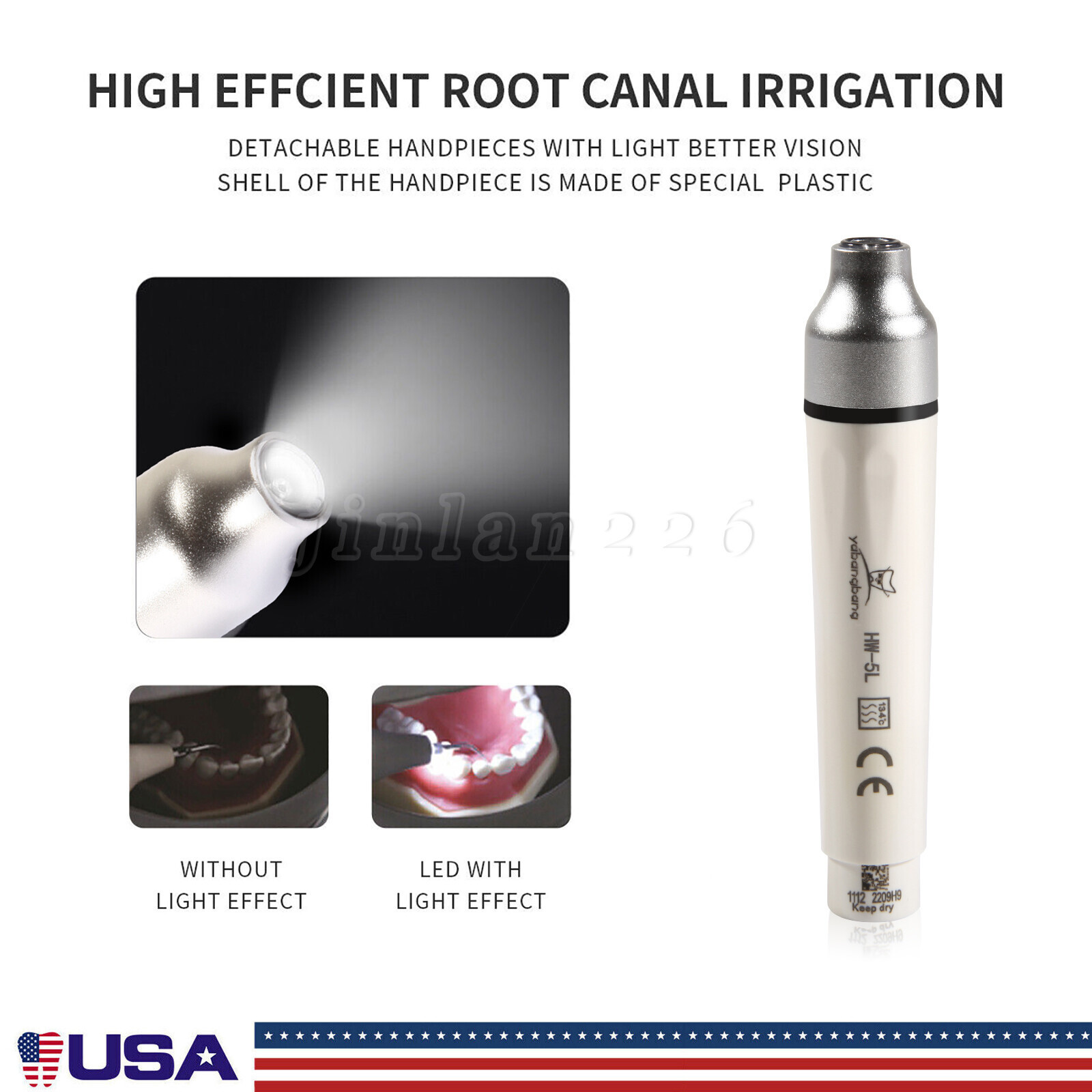 Yabang HW-5L Dental Ultrasonic Scaler Detachable Handpiece with LED Light US
