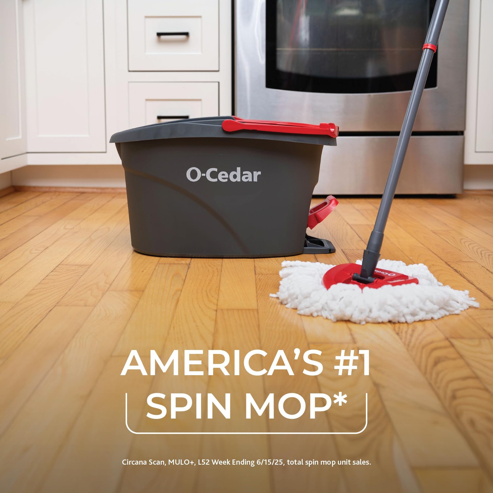 O-Cedar EasyWring Microfiber Spin Mop, Bucket Standard, #1 Easywring System