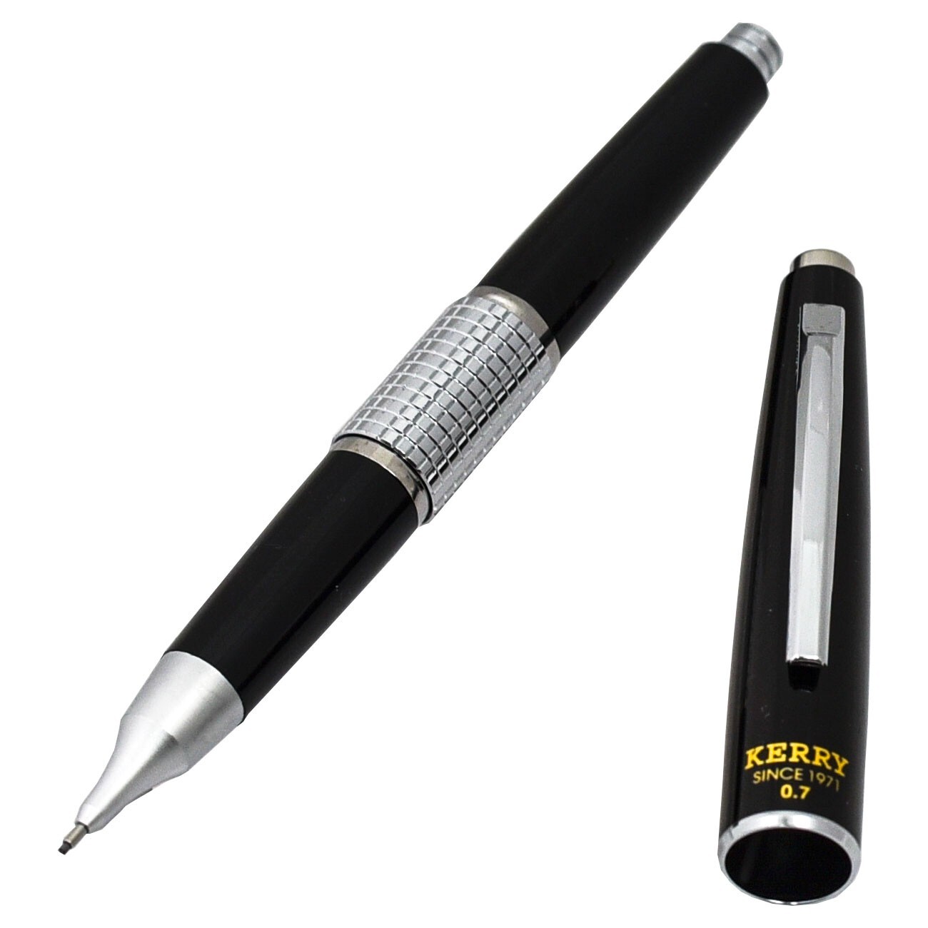 Pentel P1037A Sharp Kerry Premium Mechanical Pencil, 0.7mm, Black Barrel