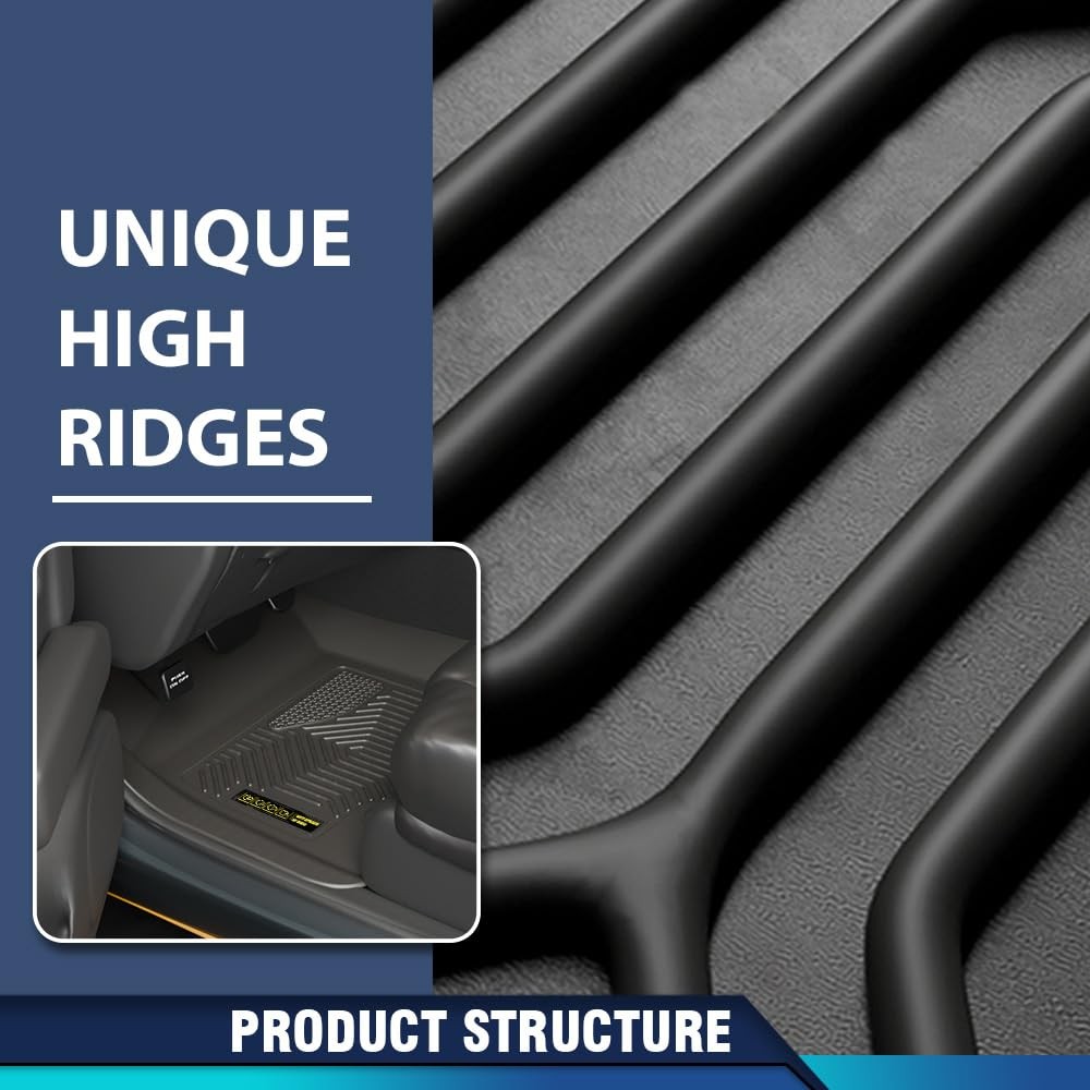 TPE Floor Mats & Cargo Liner for Ford F250 F350 SuperCab 12-16 F&R Weather Black
