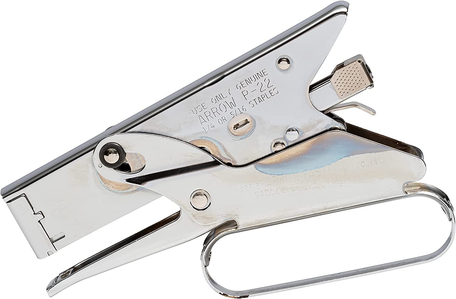 Arrow P22 Plier Stapler Heavy Duty Chrome Steel for Paper and Plastic Stapling