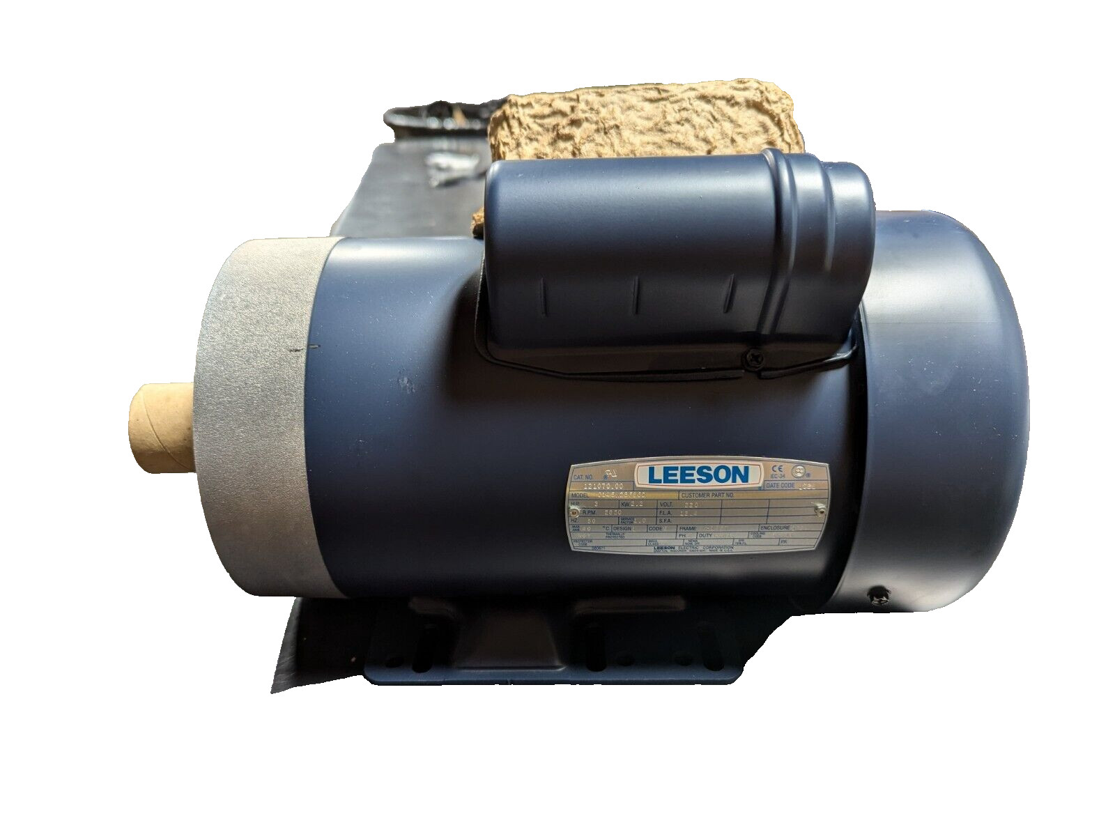 LEESON 1-Phase Motor : 3HP, 2850RPM, 50HZ, 220 Volts – FACTORY CLOSEOUT