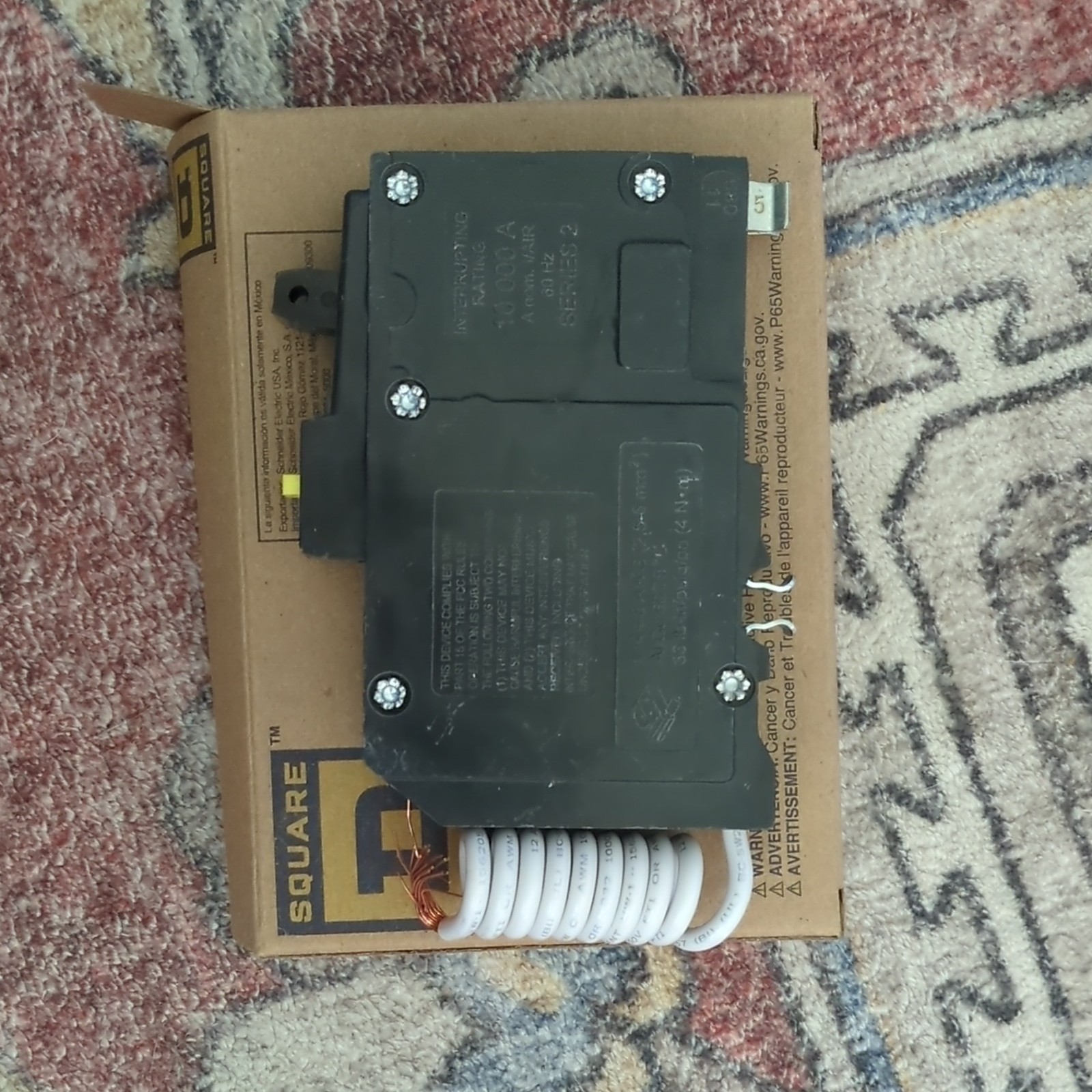 Square D QO120GFI 20A 120V 1-Pole GFCI Ground Fault Circuit Breaker