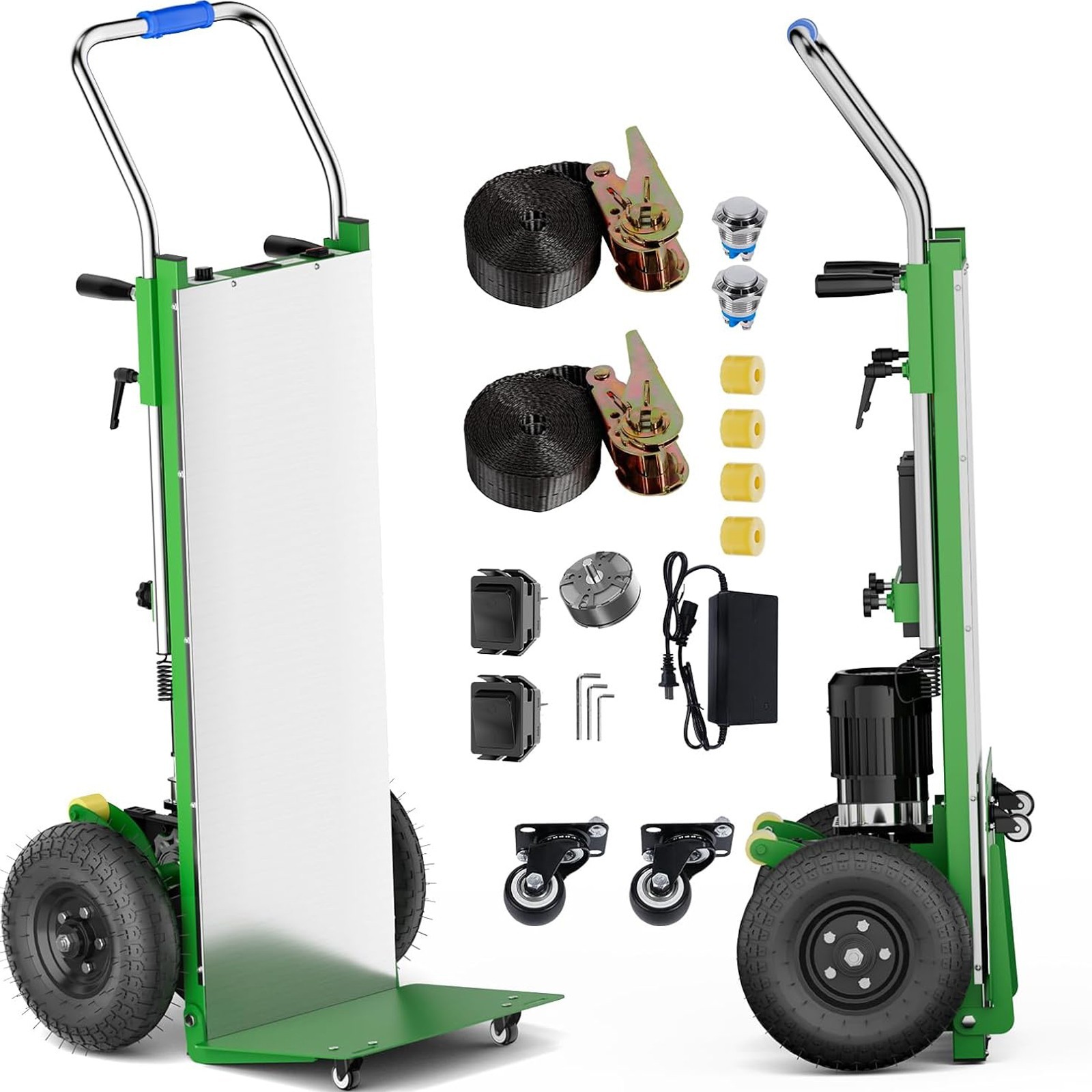 Electric Stair Climbing Dolly, 1300W Folding Stair Climber Hand Truck Dolly Cart