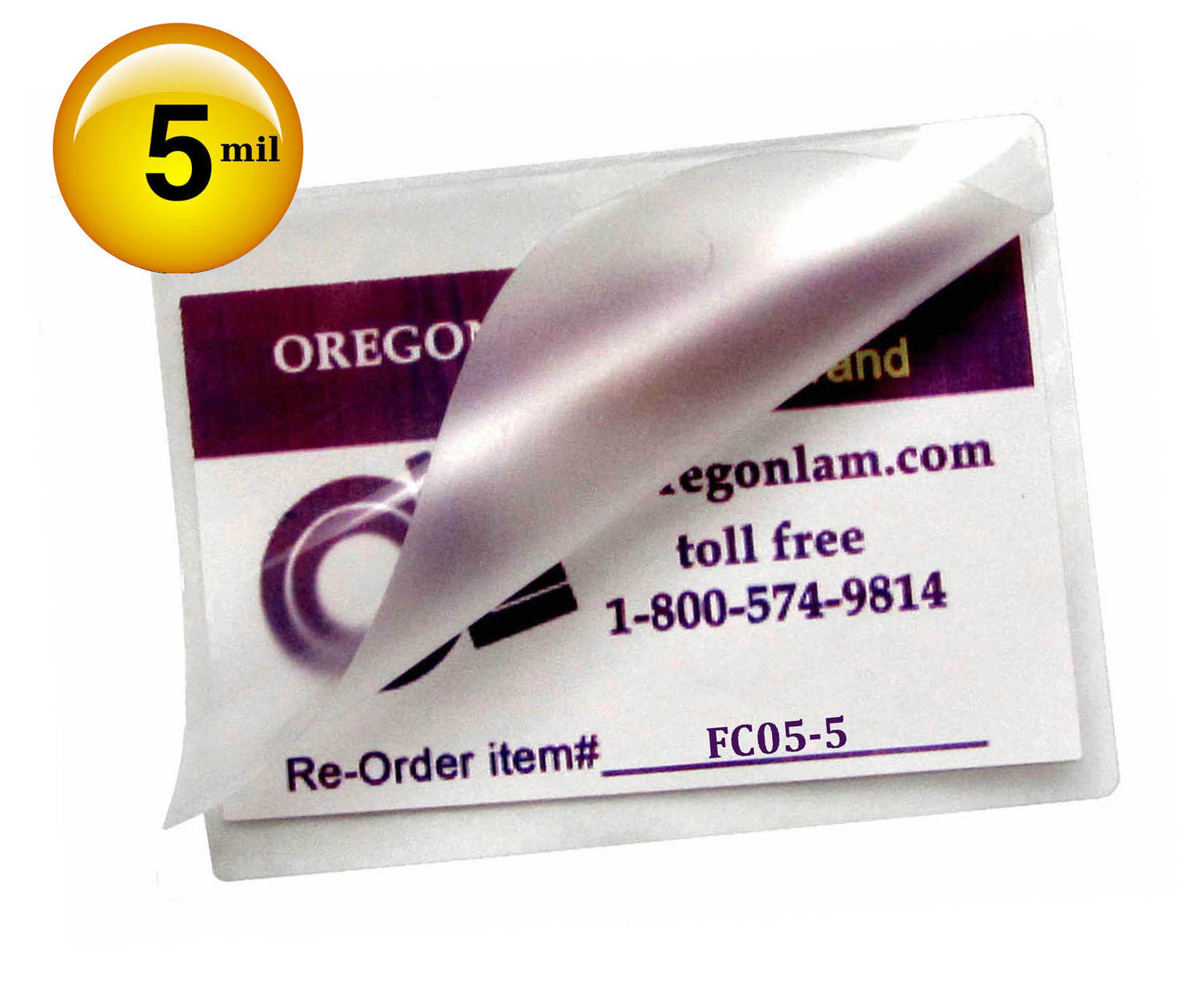 500/pack File Card size 5 Mil Hot Laminating Pouches 3-1/2 x 5-1/2 Clear 3.5×5.5