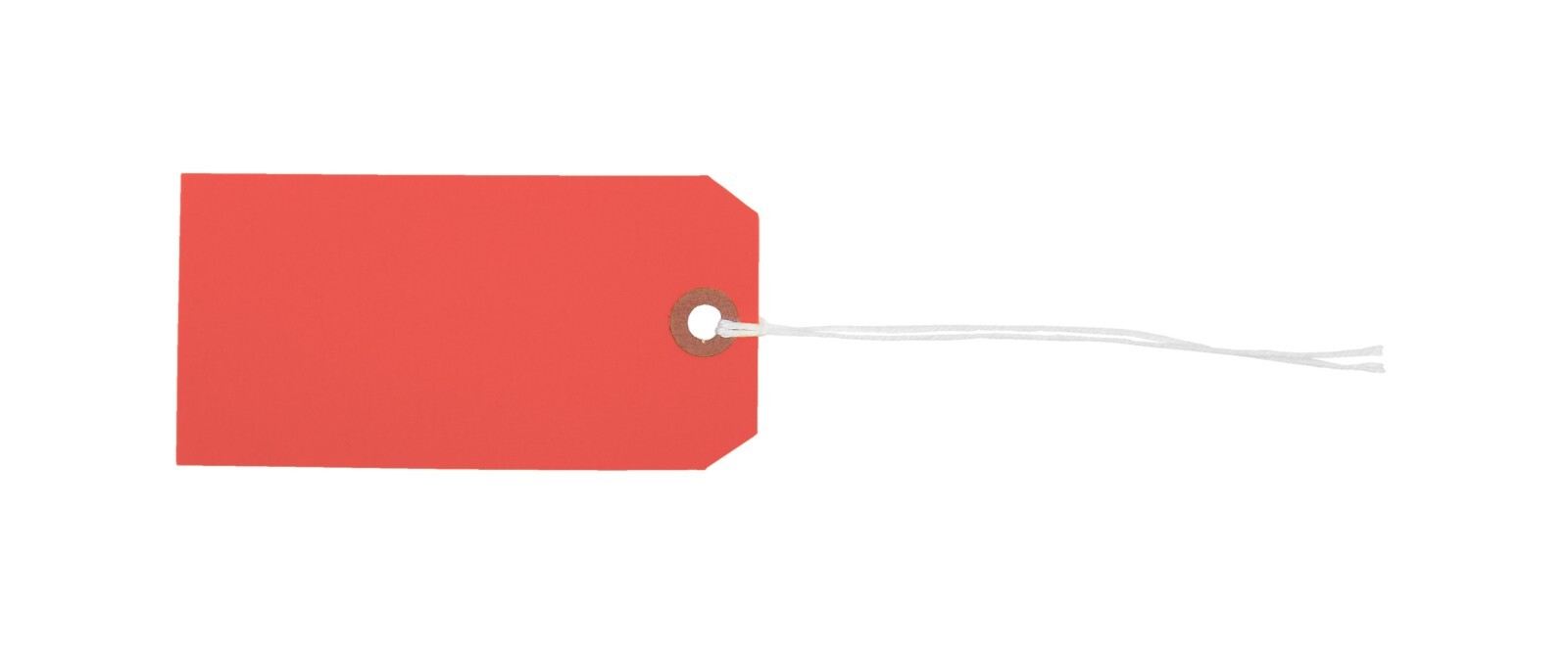 100 Red Tags 4 3/4″ x 2 3/8″ Size 5 Inventory Shipping Hang Tag with String