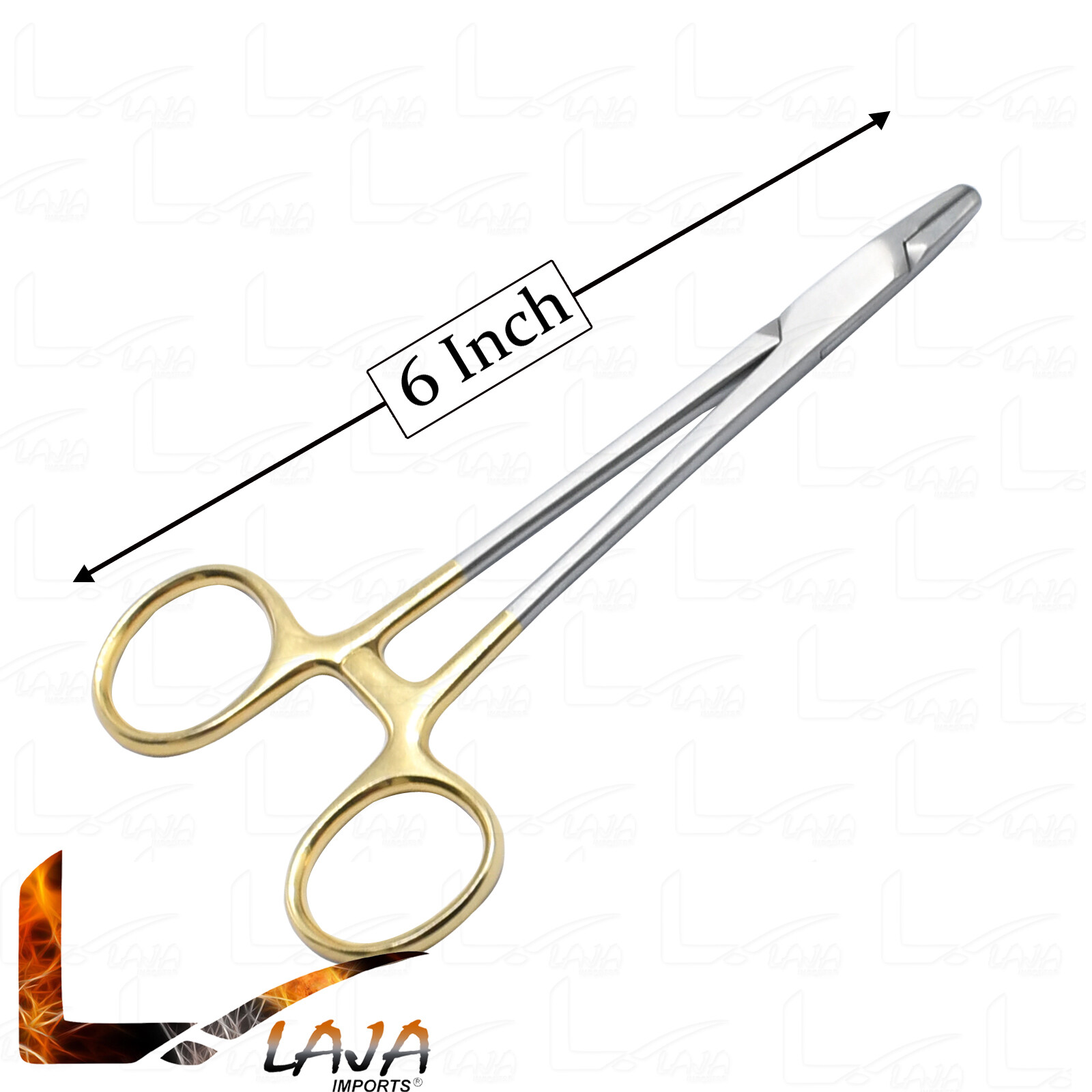 T/C Baumgartner Needle Holder Tungsten Carbide 6″ Straight Surgical Instrumen