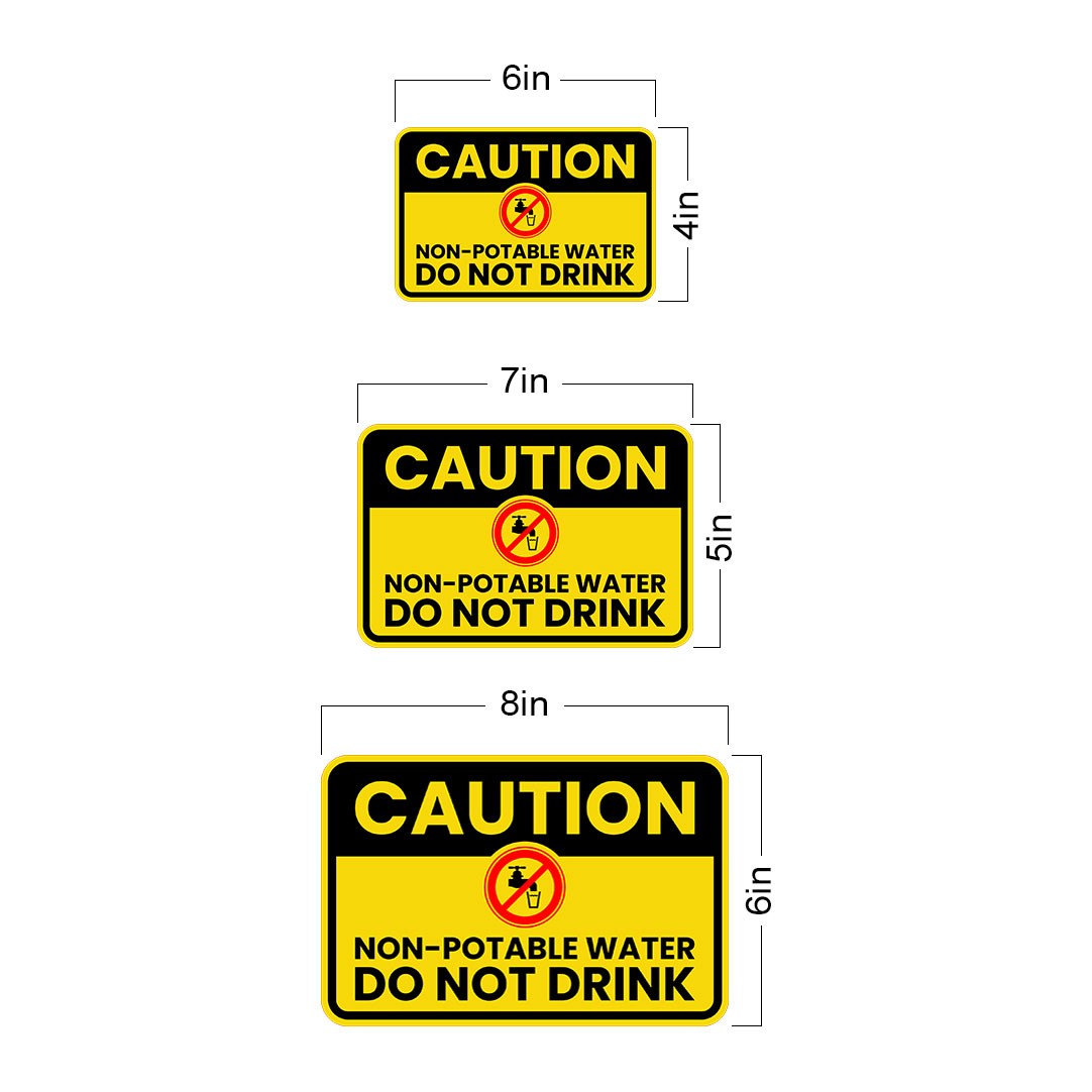 Classic Framed Plus Caution: Non-Potable Water – Do Not Drink Door or Wall Sign