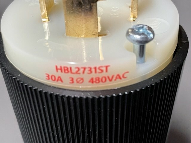 Hubbell HBL2731ST Locking Plug (Spring Terminal) – Black/White