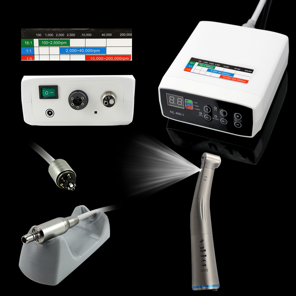 Dental NSK CICADA Electric Micro Motor+1:1 Low Speed Handpiece Contra Angle