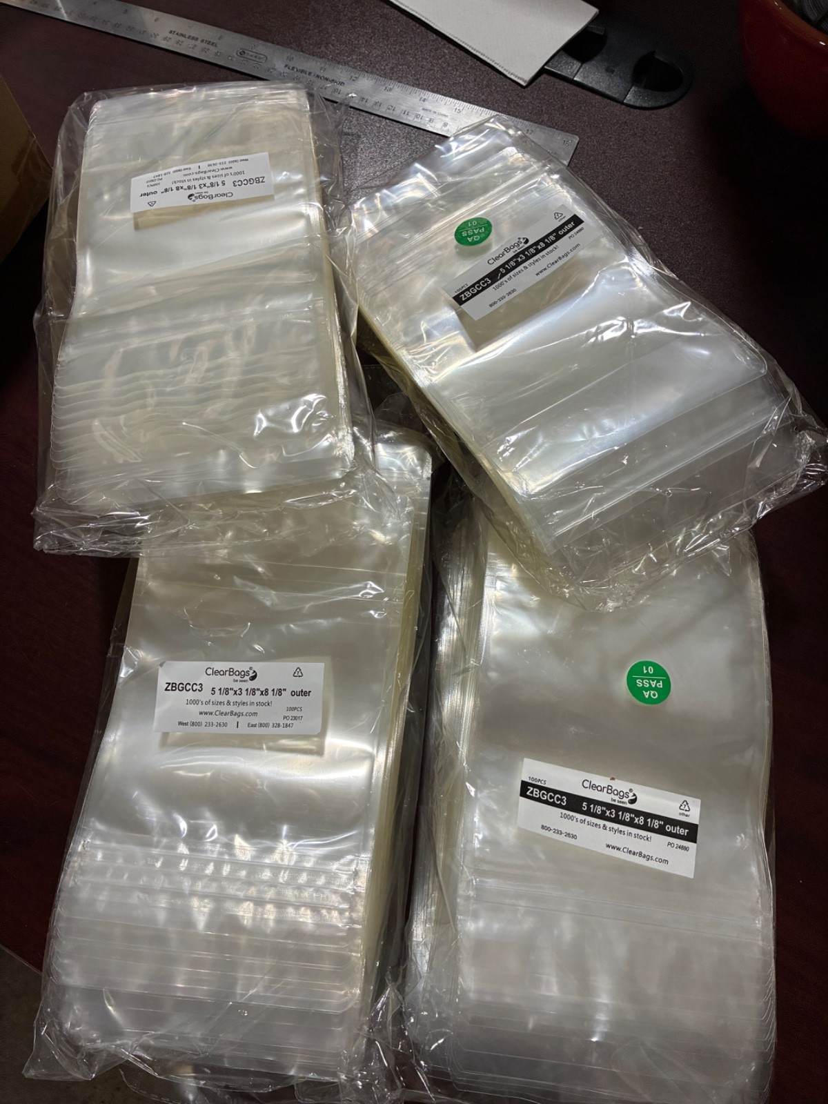 400 Pcs 5″ x 8″ Zipper Bags ClearBags 2 Mil Reclosable Packing Packaging Polybag