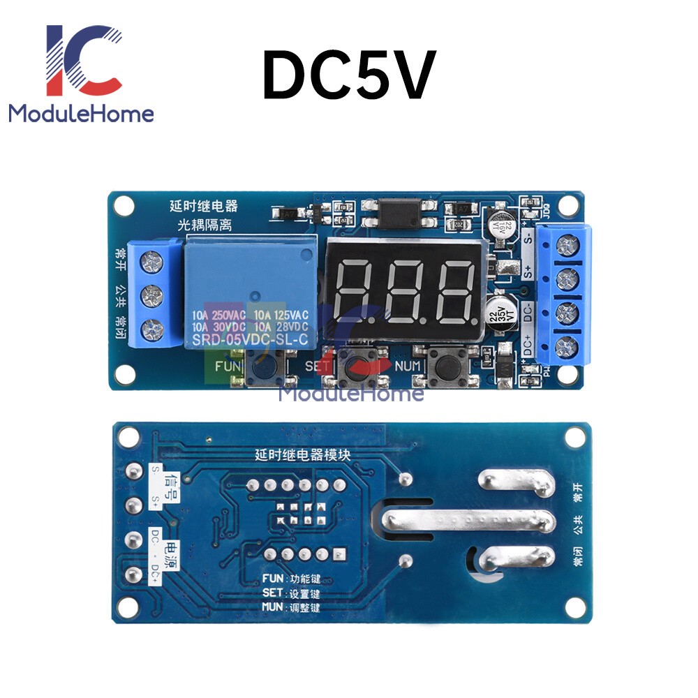 10A Time Relay Module Multi-function Digital Display Delay Start Relay Module