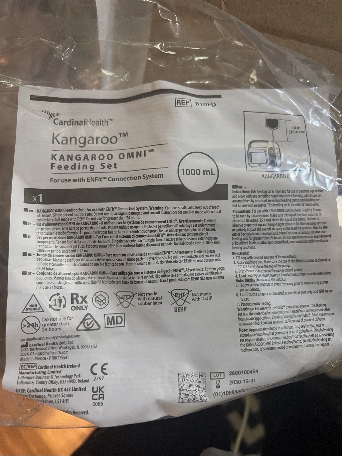 Kangaroo Omni Feeding Set 1000ml 30 ct