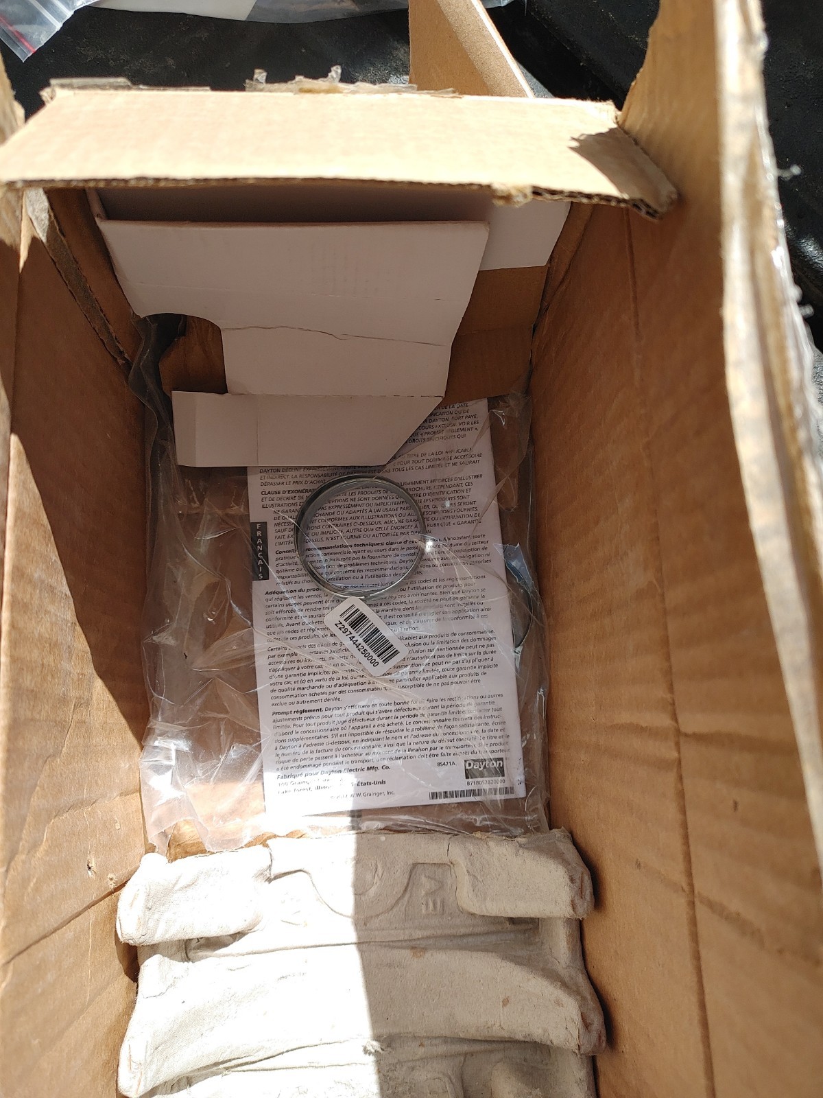 DAYTON 3LU81BG Motor,1/2 HP,1625 rpm,48YZ,115V 3LU81BG BRAND NEW IN BOX