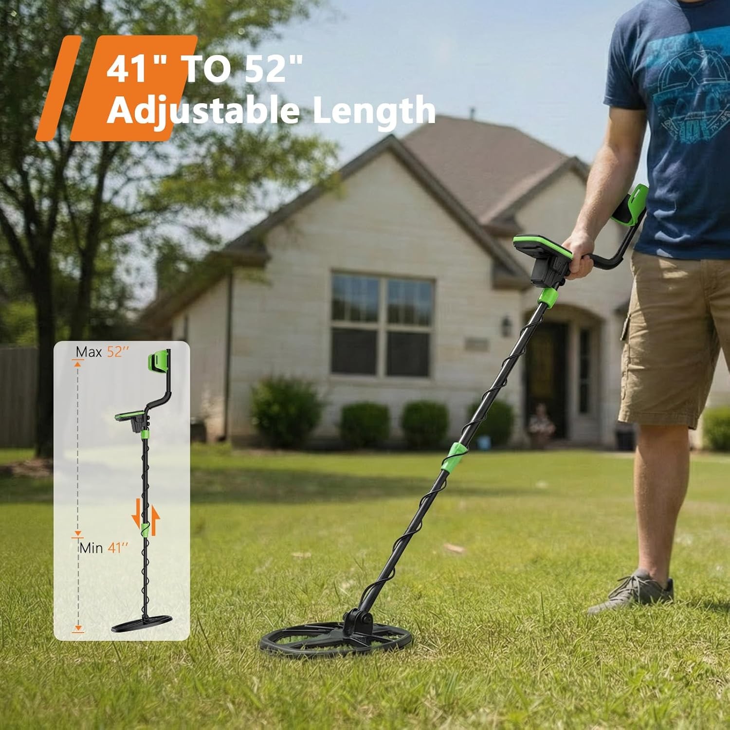 Professional Lightweight Metal Detector 11″ Waterproof Coil LCD Screen Full Kit