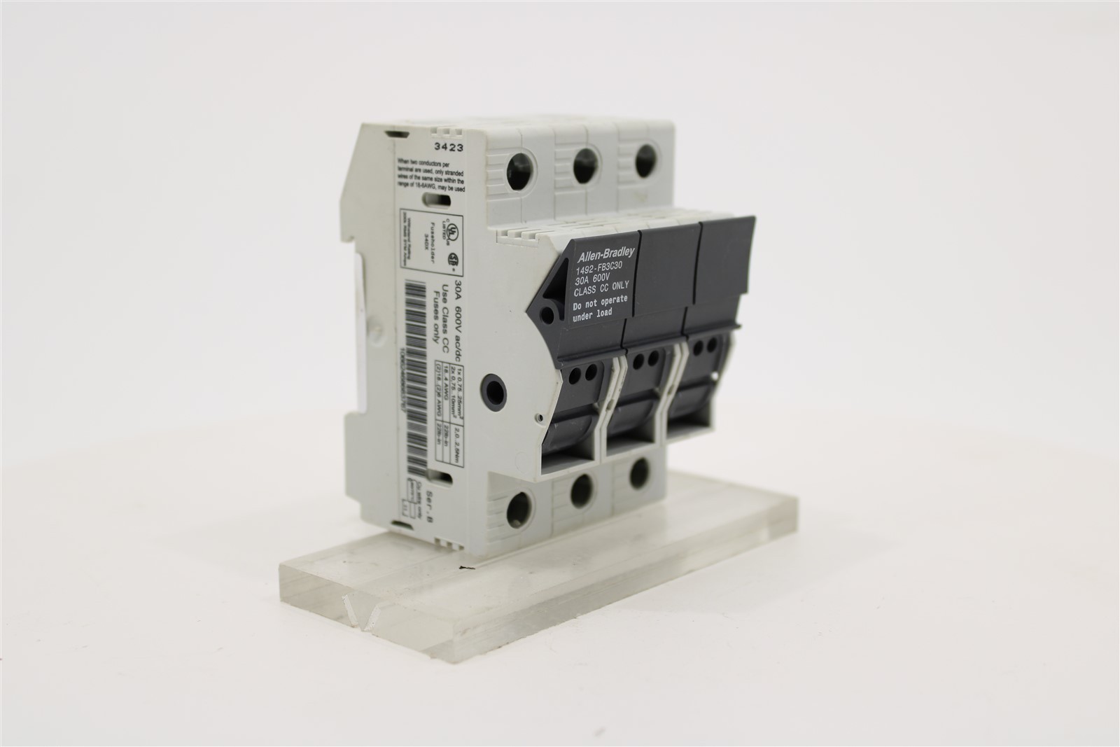 Allen-Bradley 1492-FB3C30 Fuse Holder | 3-Pole | 30A | 110-600V AC/DC