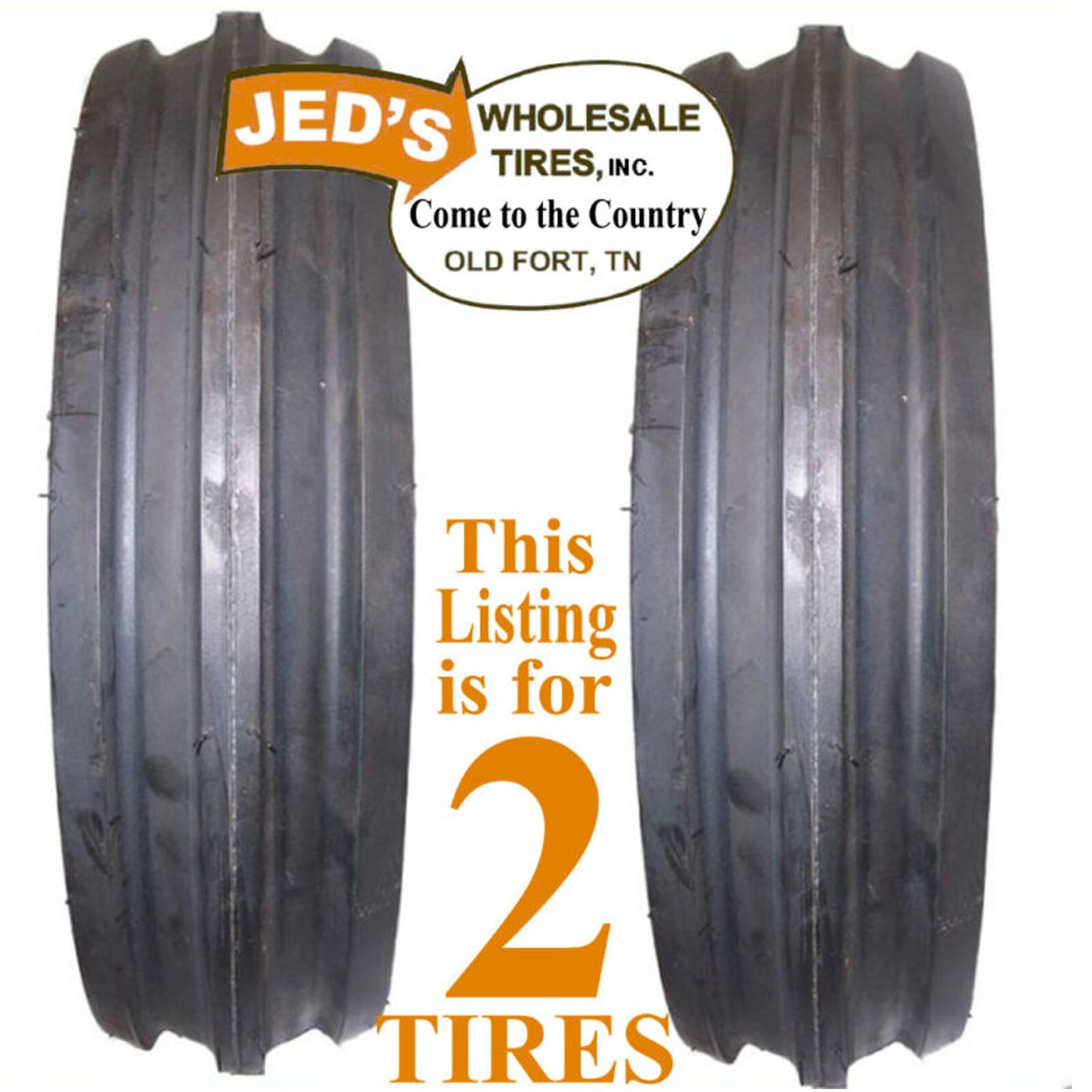 3.50-6 HAY TEDDER TIRE 350-6 3.50×6 350×6 410/350-6 Ag Tri 3 Rib F-2 – TWO TIRES