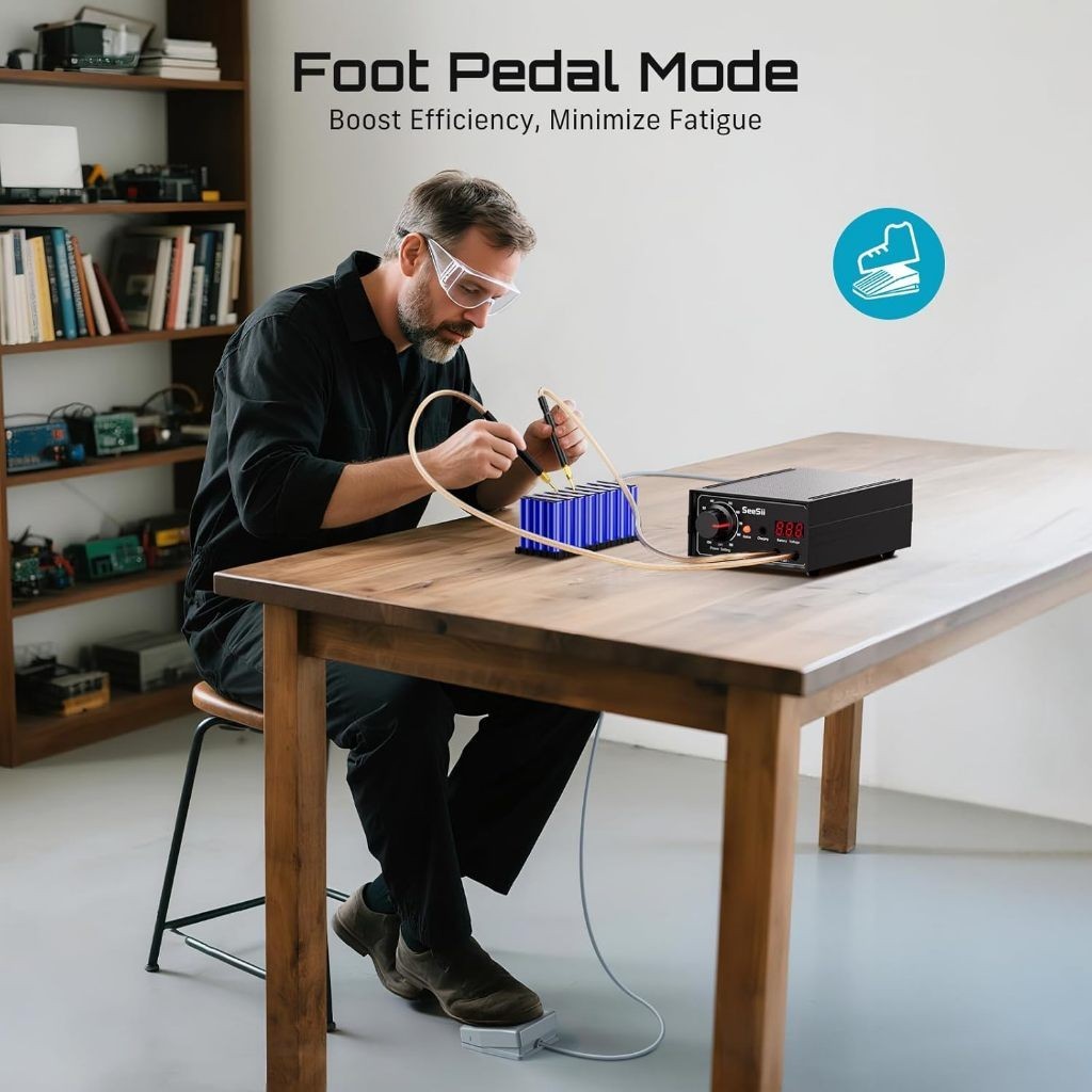 8000W Portable Foot Pedal Spot Welder for 18650 Battery Welding Machine DIY Kit