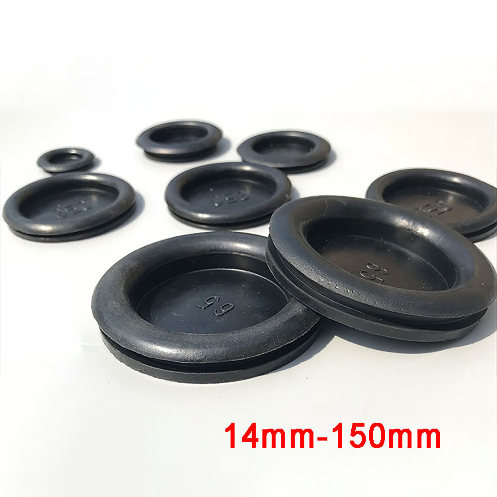 Blanking Rubber Grommets Closed Blind Grommet Plugs Bung 14mm – 150mm Black